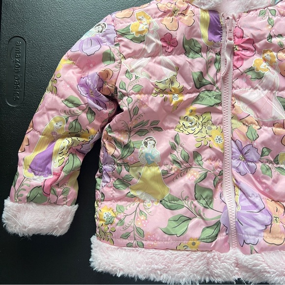 Disney Princess Reversible Pink Toddler Girls Jacket Size 2T Winter Clothing - Picture 4 of 9